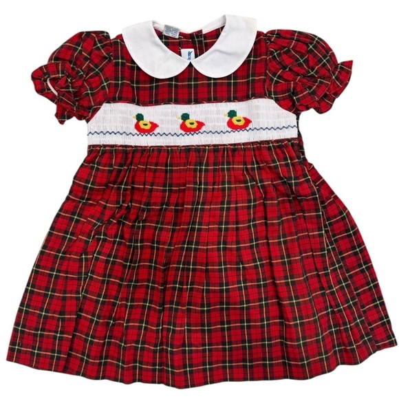 Silly Goose Other - Silly Goose Handsmocked Plaid Duck Girl’s Toddler Dress Autumn Smocked